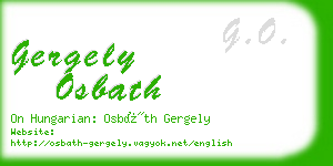 gergely osbath business card